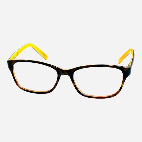 7 For All Mankind Tortoiseshell Yellow Eyeglasses Frames 52-16 40 YLWTT - Picture 4 of 11